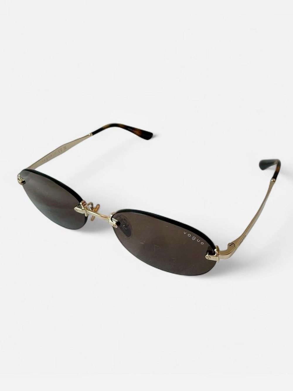 Vogue VO4342S Gold Rimless Oval Sunglasses